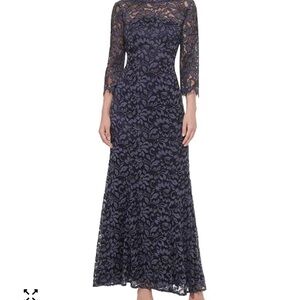 Eliza J  Navy Lace Dress
